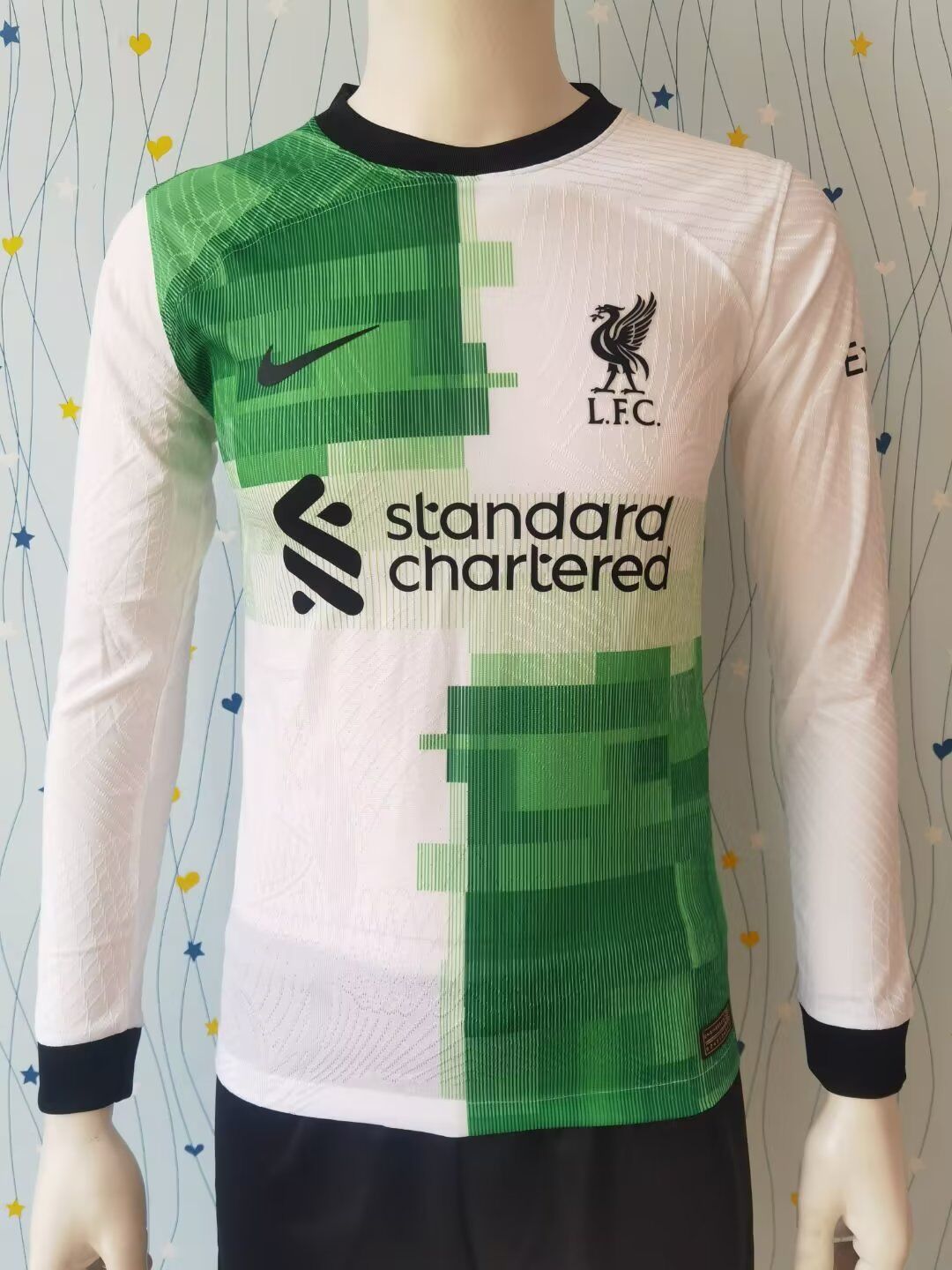 AAA Quality Liverpool 23/24 Away White/Green Long Jersey(Player)
